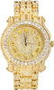 Techno Pave Mens 45mm Iced Diamond Roman Dial Watch...