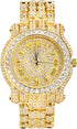 Techno Pave Mens 45mm Iced Diamond Roman Dial Watch...