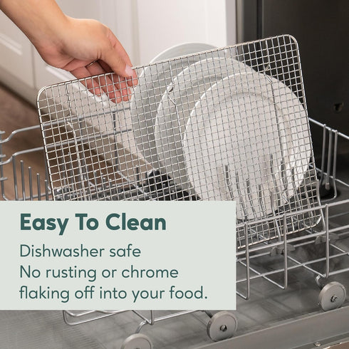Ultra Cuisine Heavy Duty Cooling Rack for Cooking and Baking - Professional Grade Premium100% Stainless Steel Baking Rack & Wire Cooling Mesh for ...