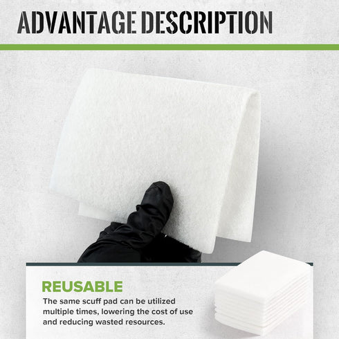 Scuff Pad 6” x 9” White 1200 Grit Scuff Pads for Paint Prep, Pack of 10,Aluminum Oxide Abrasive Pads for Final Scuffing,Surface Adhesion Preparati...