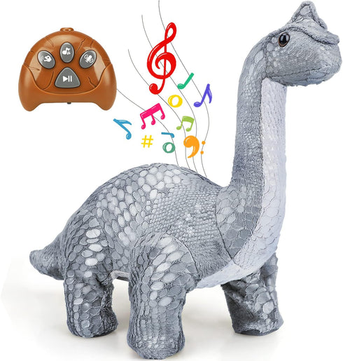 TOY Life Remote Control Dinosaur Toys for Kids 3 4 5 6 7+, Electronic Walking Dinosaur Toys, Brontosaurus Plush Dinosaur Toys, Dinosaur Stuffed An...