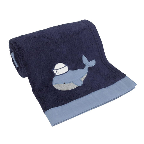 NoJo Nantucket Adventure Super Soft Blue Baby Whale Blanket...