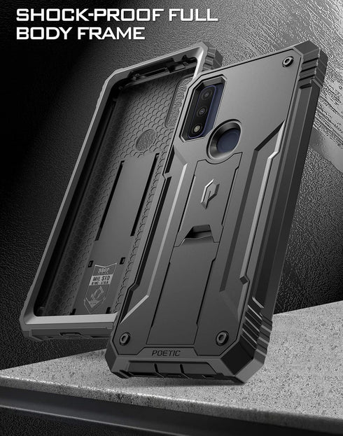 Poetic Revolution Series Case for Motorola Moto G Pure 6.5 inch (2021 Release), Full-Body Rugged Dual-Layer Shockproof Protective Cover with Kicks...