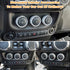 Audio Air Conditioning Button Cover Decoration Twist Switch Ring Trim for Jeep Wrangler JK JKU Patriot 2011-2018, Compass 11-16, Liberty 08-12, Do...