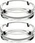 Fargus Glass Ashtrays for Cigarettes, Portable Decorative Modern Ashtray for Home Office Indoor Outdoor Patio Use, Fancy Cute Cool Ash Tray, Pack ...