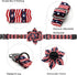 Lionheart glory American Flag Dog Collar, 4 of July Dog Flower Collar Heavy Duty Adjustable Patriotic Dog Collar with Flower for Large Dogs Pet Gi...