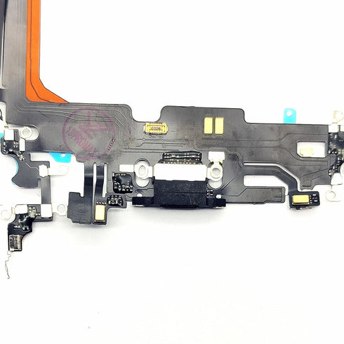 USB Dock Charging Port Flex Cable PCB Board Module Replacement Compatible with Apple iPhone 13 Pro Max (Black)...