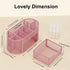 EOOUT Pink Desk Organizer, Pen Holder for Desk and Accessories, Mesh Desk Organizer with 8 Compartments and 1 Drawer for Office Home School Classr...