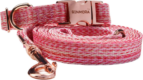 Adjustable Breathable Dog Collar and Leash Set for Puppies, Small, and Medium-Sized Dogs - Lightweight, Durable, and Comfortable - Ideal for Summe...