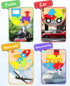 Wooden Vehicle Toddler Puzzles for 1 2 3 Years Old Boys Girls, Baby STEM Educational Toy Gift with 4 Vehicles Montessori Learning Puzzles...