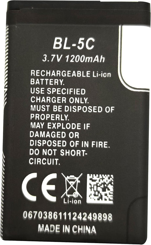DCH BL-5C Battery 3.7v Rechargeable Compatible with Household Radio with Current Protection(1200mah)...