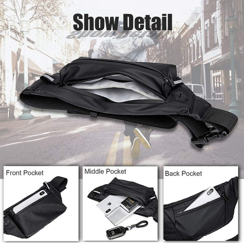 Fanny Pack Crossbody Bags for Women Girls Men Kids Shoulder, Running Belt Bag Leather Phone Pouch, Waterproof Chest Waist Bags for Travel Walking ...