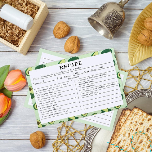 72 Count Recipe Cards, Recipe Cards 4x6 Double Sided, Blank Recipe Cards for Bridal Shower and Wedding, 4x6 Recipe Cards(4 Fruit Design)...
