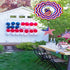 12 Inch 3D Patriotic Wind Spinner for Yard and Garden Outdoor Décor,3D Kinetic Metal Wind Sculptures,12 Inch Red White & Blue Statue of Liberty De...