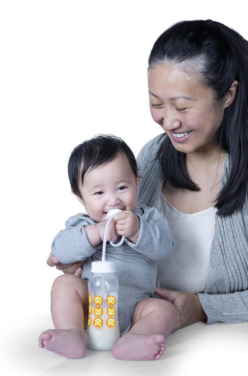 Anti-Colic Self Feeding Baby Bottle System 9 oz (1 Pack - Elephant)...