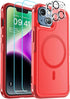 SUPFINE Magnetic for iPhone 14 Case(Compatible with MagSafe)(12FT Military Grade Drop Protection) 2X Tempered (Glass Screen+Camera Lens Protector)...