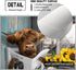 RAMEFLAO Highland Cow Bathroom Decor Funny Bathroom Wall Art Farmhouse Cow In The Toilet Picture Rustic Cow Bathroom Canvas Painting Home Wall Dec...