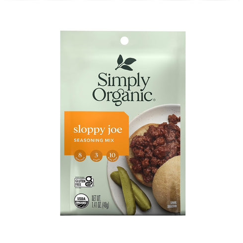 Simply Organic Sloppy Joe, Certified Organic, Gluten-Free | 1.41 oz | Pack of 4...