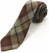 JEMYGINS 2.4" Mens Cotton Skinny Tie Plaid Striped Cashmere Wool Necktie...
