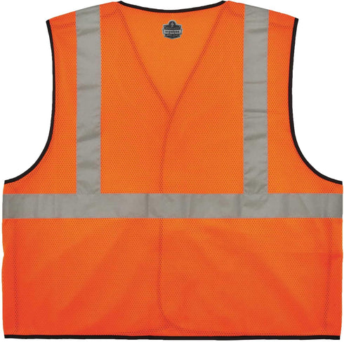 Ergodyne GloWear 8216BA ANSI High Visibility Breakaway Reflective Safety Vest with ID Badge Holder, Orange, 4X-Large/5X-Large...