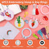 Anglekai 6Pcs Cross Stitch Kits for Beginners, Needlepoint Kits for Beginners Embroidery Starter Set, 6 Embroider Hoops and Cloth/ 6 Key Rings/Sci...