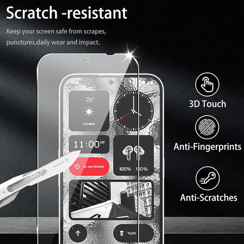 for Nothing phone (2a) screen protector, 9H Hardness Anti-Scratch Tempered Glass flim, Case Friendly(2 PACK)...