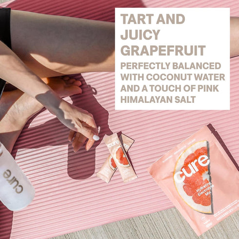 Cure Hydration Plant Based Electrolyte Mix | Powder for Dehydration Relief | Made with Coconut Water | No Added Sugar | Vegan | Paleo Friendly | P...