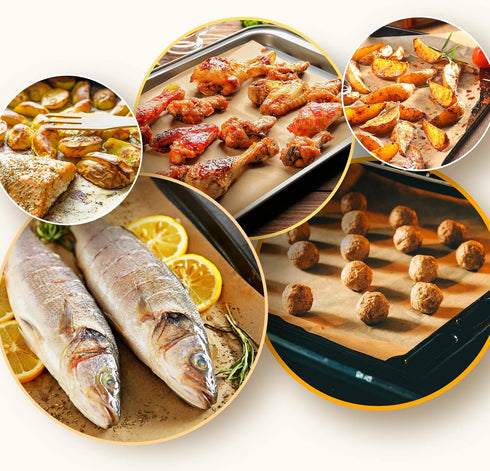 VITEVER Parchment Paper Sheets, Unbleached Parchment Baking Sheets, Precut Parchment Paper 12 x 16 IN, Non-Stick Parchment Paper for Baking Grilli...