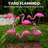JOYIN Set of 2 Small Pink Flamingo Yard Ornament Stakes Mini Lawn Plastic Flamingo Statue with Metal Legs for Sidewalks, Outdoor Garden Decoration...