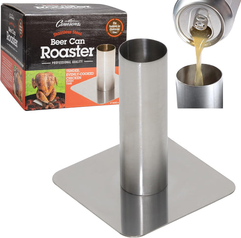 Camerons Beer Can Roaster - Stainless Steel BQQ Grill Chicken Roaster - Enhance Meal Flavor with Juicy Poultry on Barbecue Beer Stand - Indoor & O...