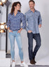 McCall's Patterns McCall's Women and Men's Button-Up Dress Shirt, Sizes S-L Sewing Pattern, White...