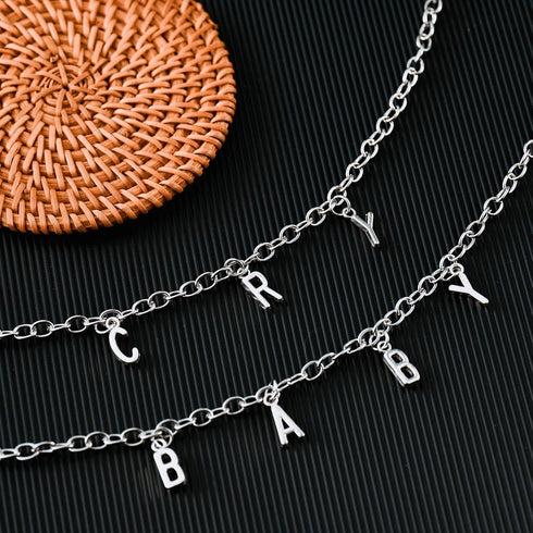 Cry Baby Necklace Y2k Layered Chain Choker Necklace for Women Summer Beach...