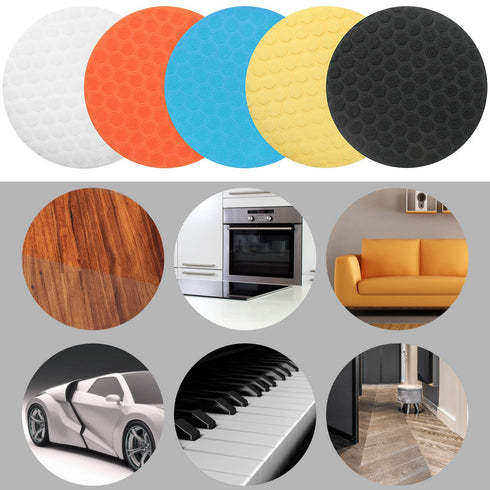 LANIAKEA 5 Pcs 7 Inch Buffing Pads, Polishing Pads Kit 180mm Polishing Pad Car Sponges Buffing Wheel for Car Buffer Polisher Detailing Repair Waxi...