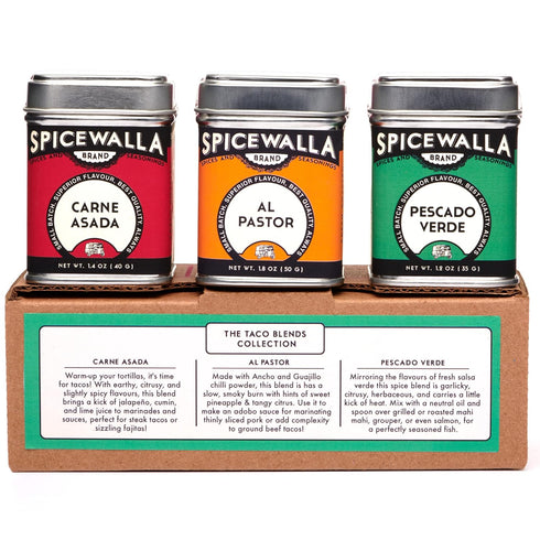Spicewalla Taco Seasoning 3 Pack | Carne Asada, Al Pastor, Pescado Verde | Gluten Free, Non-GMO, No MSG, Gift Set...