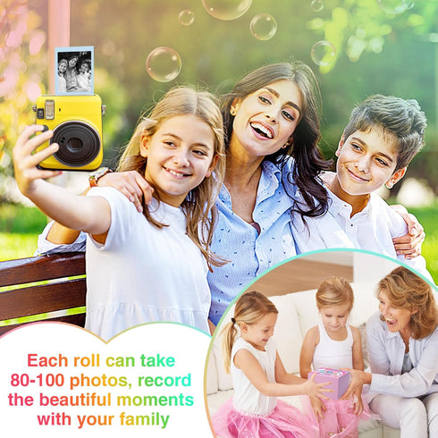 9 Rolls Kids Instant Camera Print Refill Paper- Photo Printer Thermal Paper Rolls Instant Print Camera Refill Paper for Kid's Instant Camera Favor...
