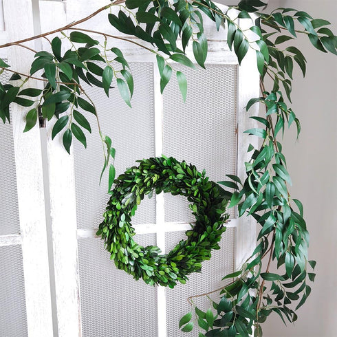 Supla 2 Pack 11.4' Silk Hanging Willow Jungle Leaves Greenery Vines Garland Fake Willow Twigs String in Green for Indoor Outdoor Wedding Decor Jun...