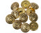 Mibo 12pcs Metal Shank Buttons - 24L(15mm) with Military Style Heraldic Crest Design - Antique Gold...