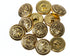 Mibo 12pcs Metal Shank Buttons - 24L(15mm) with Military Style Heraldic Crest Design - Antique Gold...
