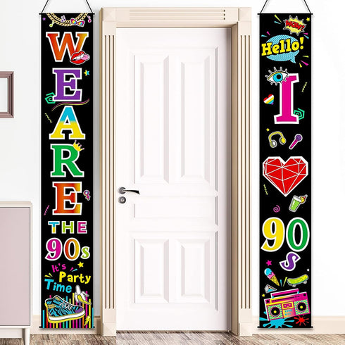 Blulu 70s 80s Party Decoration 90s 80s Banner I Love 1980s Backdrops Back to The 1980s 1970s Hanging Porch Signs for Wall Door Decor Hip Hop Rock ...