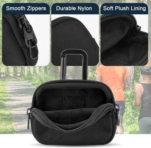 Xxerciz Heart Monitor Case for KardiaMobile Card Personal EKG Monitor Device, Heart Rate Monitor Nylon Storage Bag with Carabiner (Case Only)...