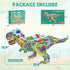 130 Piece Dinosaur World Jigsaw Puzzle for Kids 4-10, Tyrannosaurus Rex Floor Puzzle for Preschool Learning (21.42 X 16.42 in)...