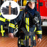 Shappy 2 Pieces Firefighter Glove Strap with Reflective Trim Firefighting Glove Safety Strap Turnout with Swivel Snap Hook Clip (Orange)...