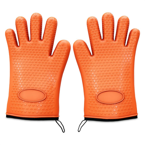 Silicone Gloves Heat Resistant Gloves for Grilling - BBQ Gloves Silicone Oven Mitts Heat Resistant Gloves for Cooking Smoker Gloves for Hot Food H...