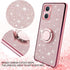 for OnePlus Nord N20 5G Phone Case (EB2103) with Ring Stand Lanyard Strap Cute Glitter Girls Women Protection ShockProof 2-Layer Protective Cover ...
