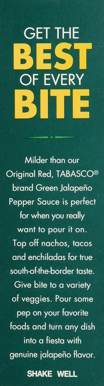 TABASCO brand Green Jalapeno Pepper Sauce; 2 oz bottle...