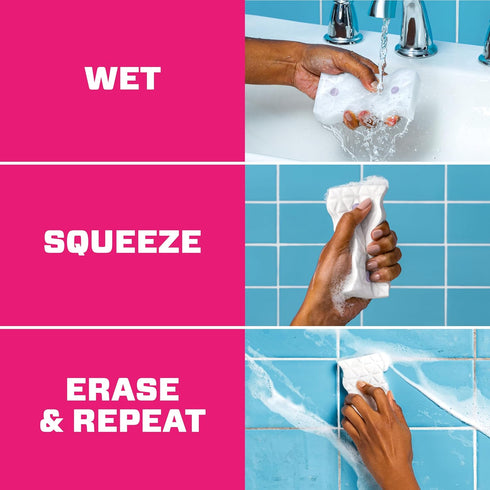 Mr. Clean Magic Eraser Ultra Bath Multi Purpose Cleaner for Bathroom, Soap Scum Remover for Shower, 5ct...