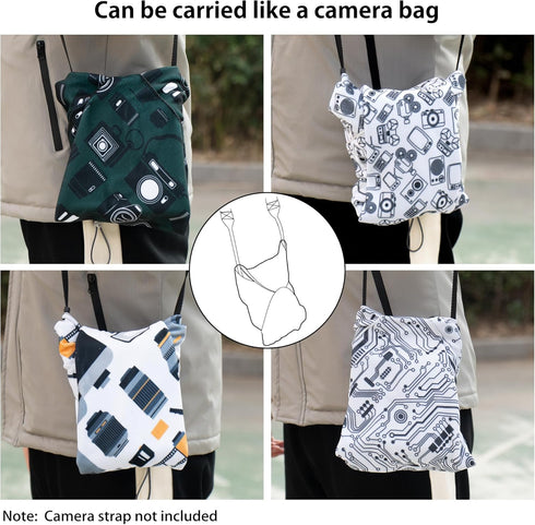 Protective Wrap, Camera wrap, Magic Self-Adhesive Cloth, 17.32"x17.32" Anti-scratch Lens Camera Wrap, Folding, Washable, Lens pouches, Soft cloth ...