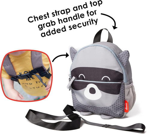 Diono Unisex Baby Safety Rein and Backpack, Gray, 1 Count (Pack of 1)...