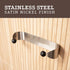 Wood Grip Contemporary Paper Towel Holder - Cabinet & Wall Mountable | Stylish, Space-Saving Design in Satin Nickel | Versatile & Easy Install for...