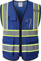 Reflective Safety Vest for Men Women with 5 Pockets and Zipper Front High Visibility Mesh Vest Hi Vis Construction Work Vest,Meets ANSI/ISEA Stand...